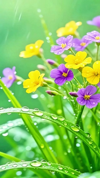 治愈小雨花草