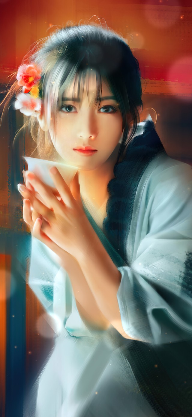 4K唯美治愈古风清纯美女