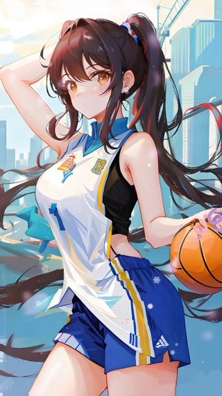 篮球女孩酷飒可爱
