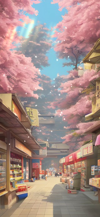 樱花树下商铺