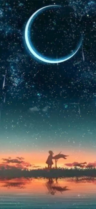 治愈星空月色