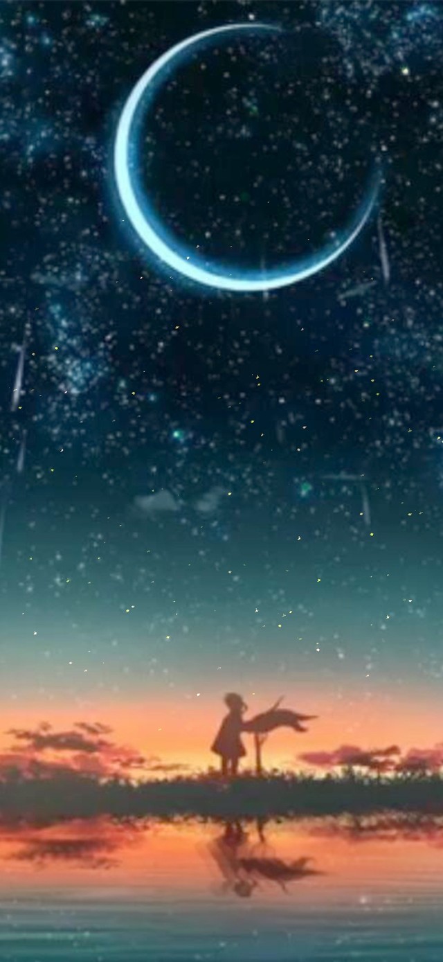 治愈星空月色
