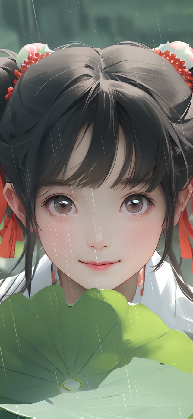 荷塘少女