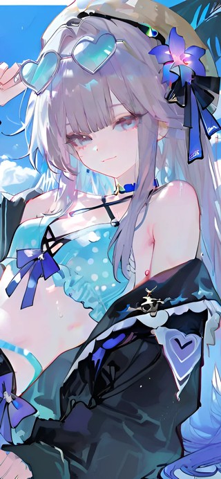 黑塔-海边泳装少女