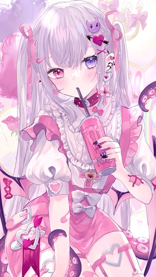 可爱粉色少女
