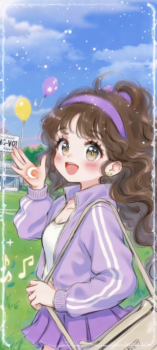 紫韵欢歌气球少女
