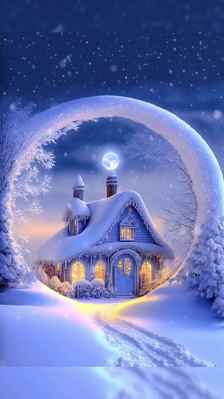 美丽的童话雪景