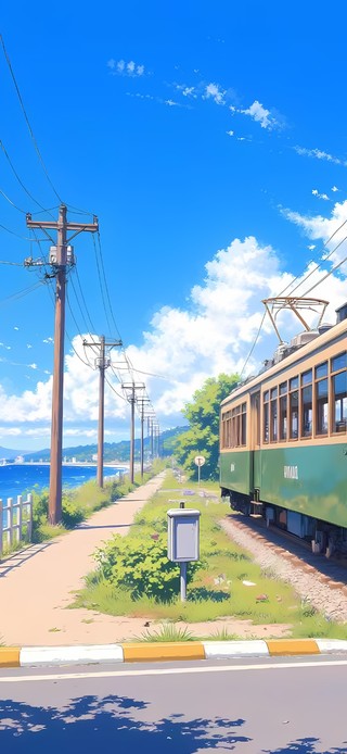 海边绿皮火车