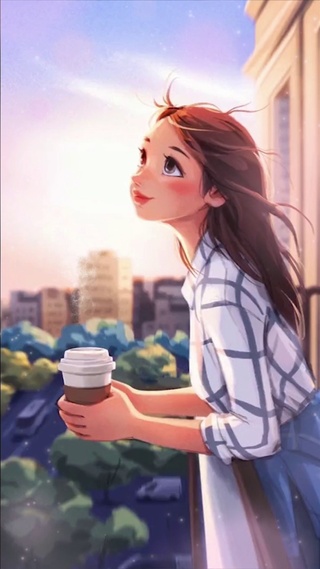 阳台奶茶女孩_1