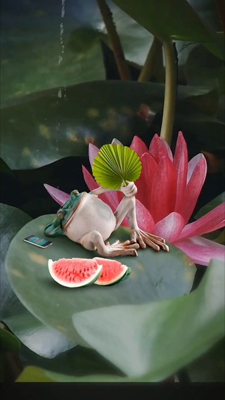夏日悠闲青蛙