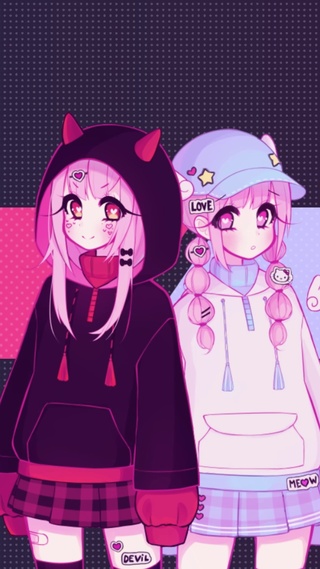 两个小女孩