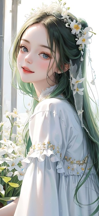 百合花蕾丝发带洛丽塔少女