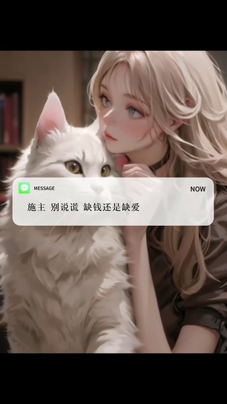 施主，别说谎，是缺钱还是缺爱！你缺啥