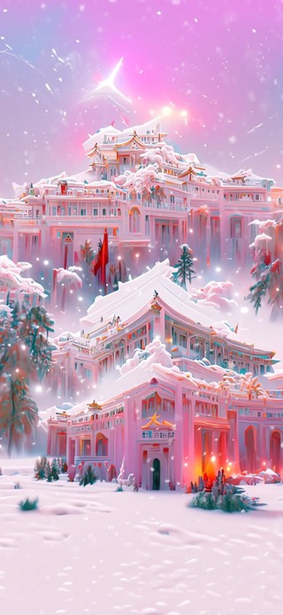 4K雪景 唯美景象