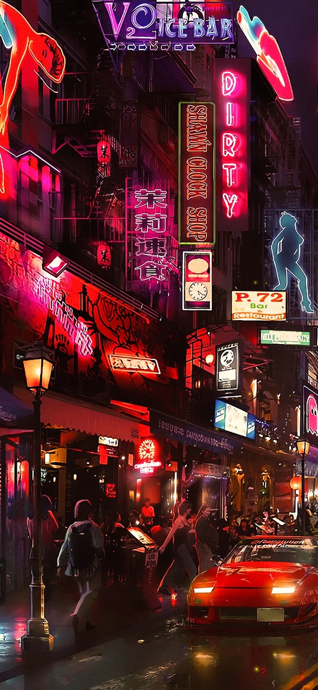 赛博朋克城市街景