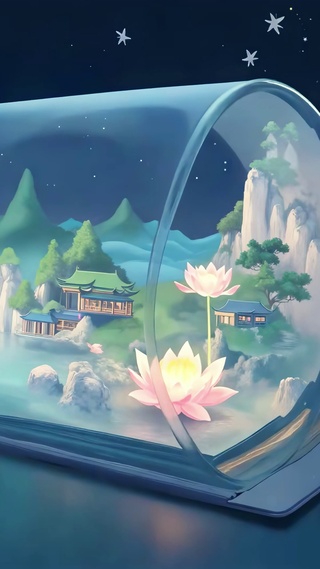 画卷山水