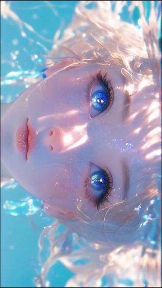 水下眼睛里有星星