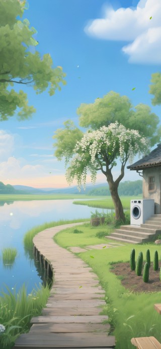 宁静童年乡村