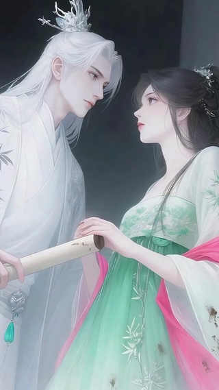 偷拿仙君画卷被发现的小仙女