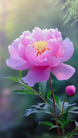 粉色牡丹花