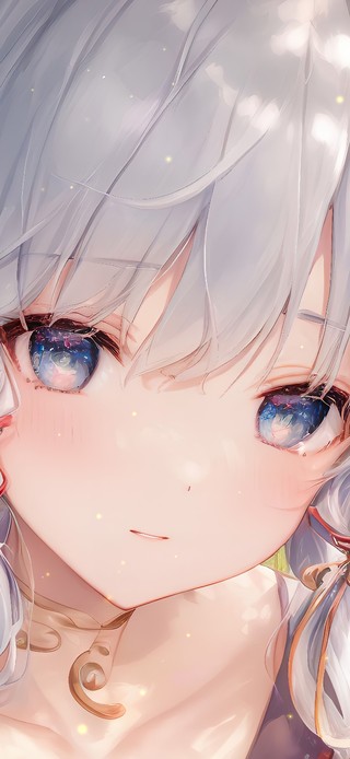 可爱白发女生