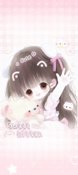 可爱卡通二次元喵喵少女