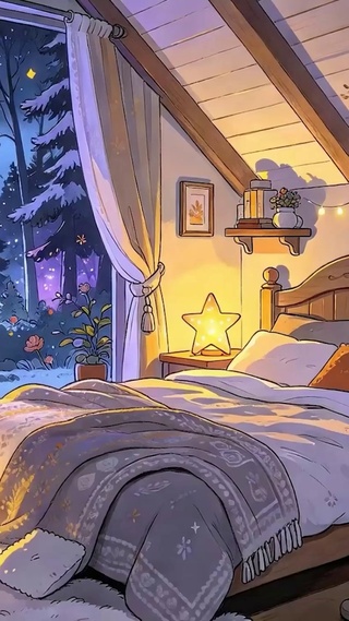 星空夜景房屋