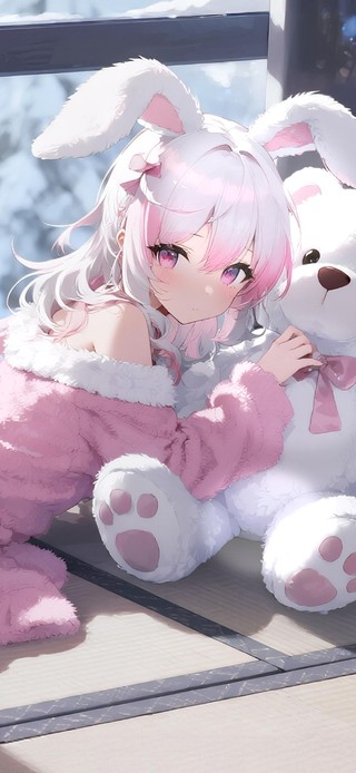 可爱的兔子女孩