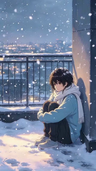 雪地里的女孩