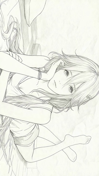 素描少女楪祈