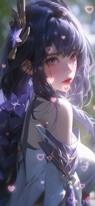 紫发美少女