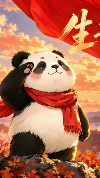 生于华夏何其有幸 熊猫爱国壁纸