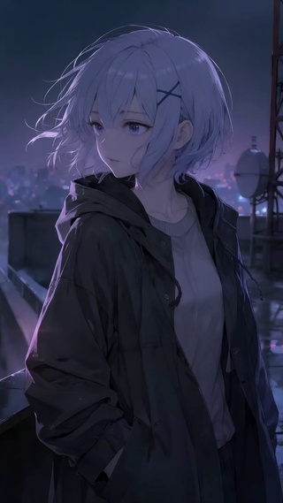 雨夜天台
