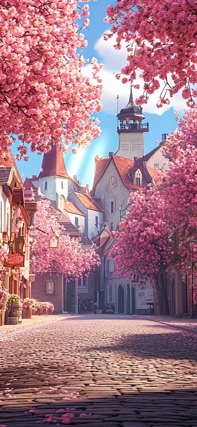 浪漫童话樱花小镇