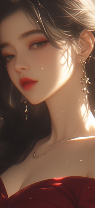 4K 红衣古风美女 11