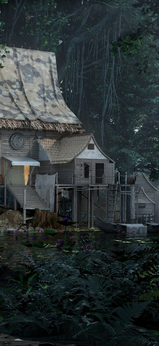 4K护眼森林小屋