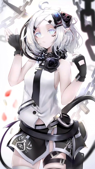 帅气白发女孩4k