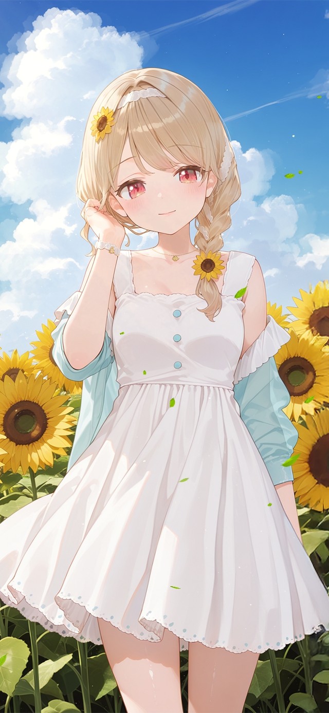 唯美向日葵少女