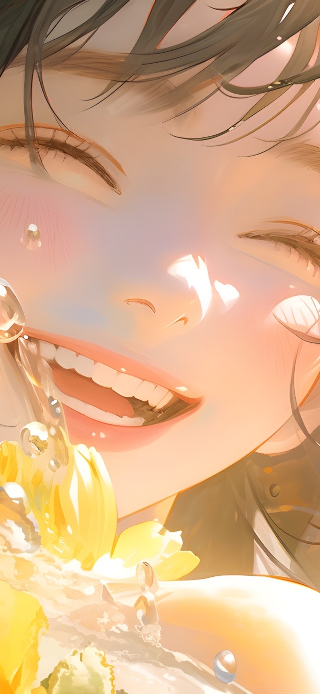 夏日微笑女孩