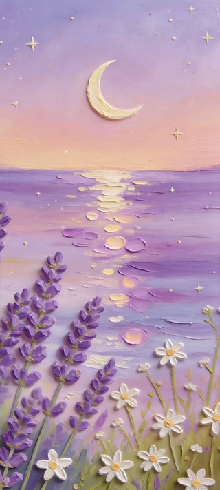 奶油风春天的薰衣草