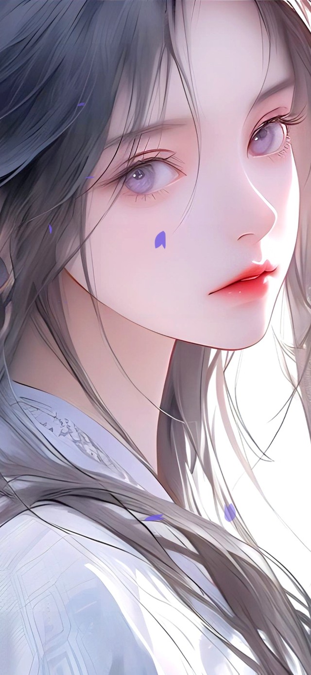 古风紫藤花少女