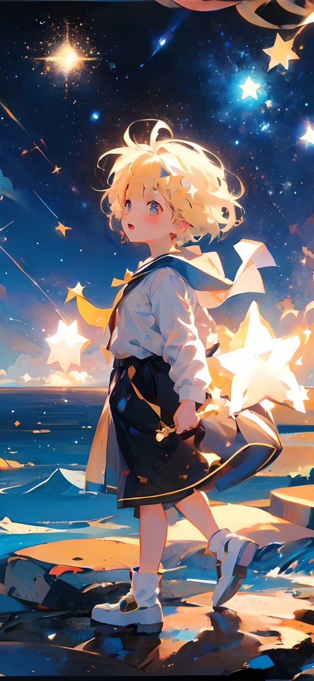 可爱风星空女孩