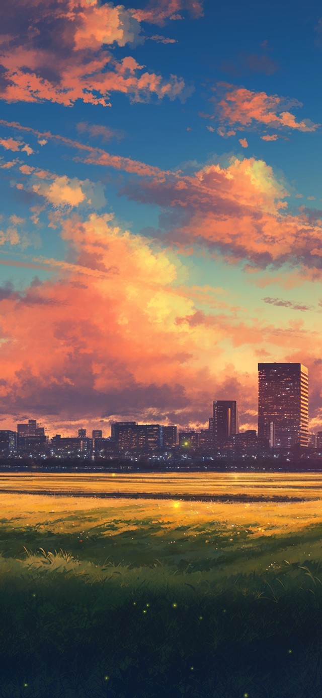 橘红色的晚霞映照着我对你的思念