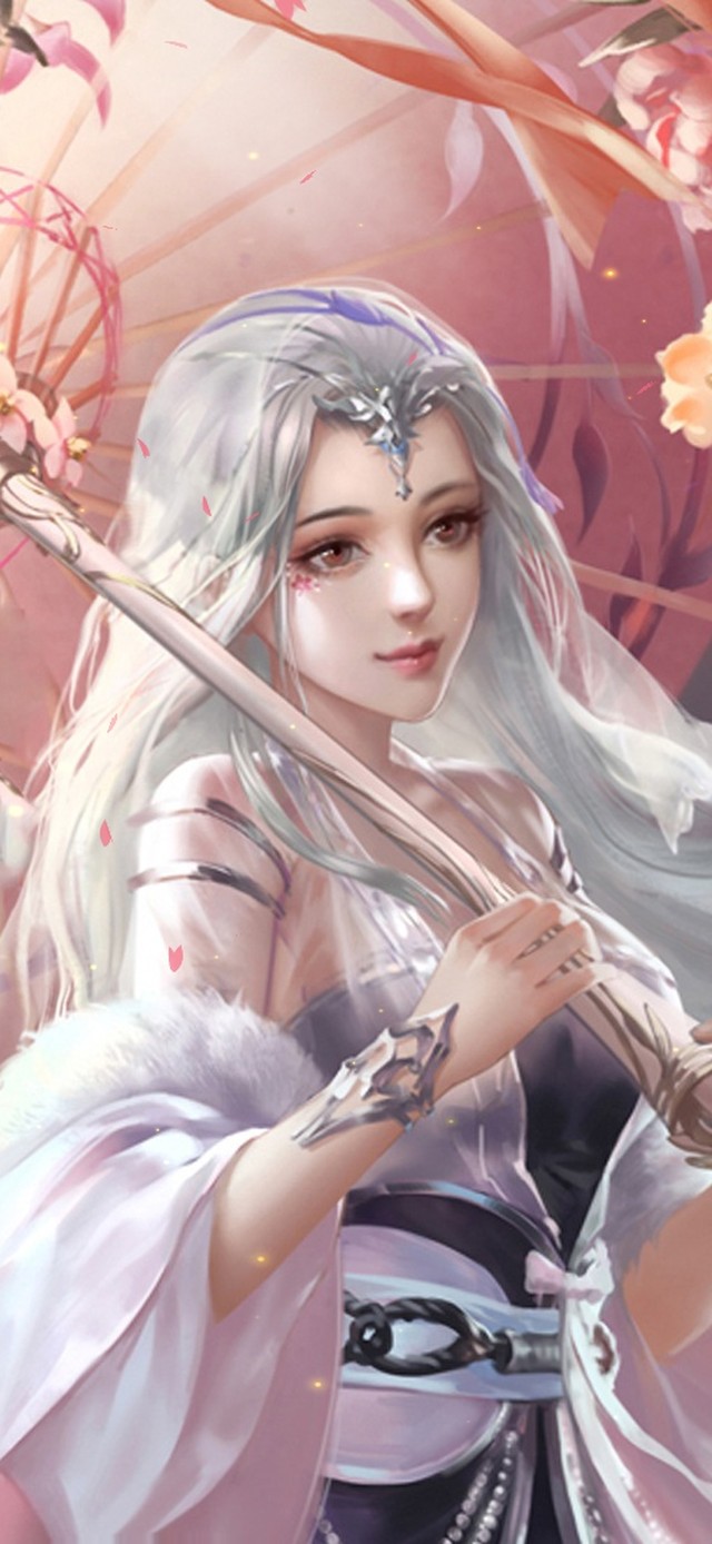 唯美古风撑伞少女