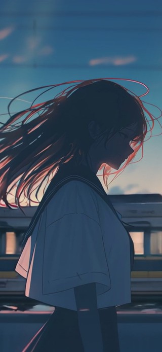 车站动漫少女