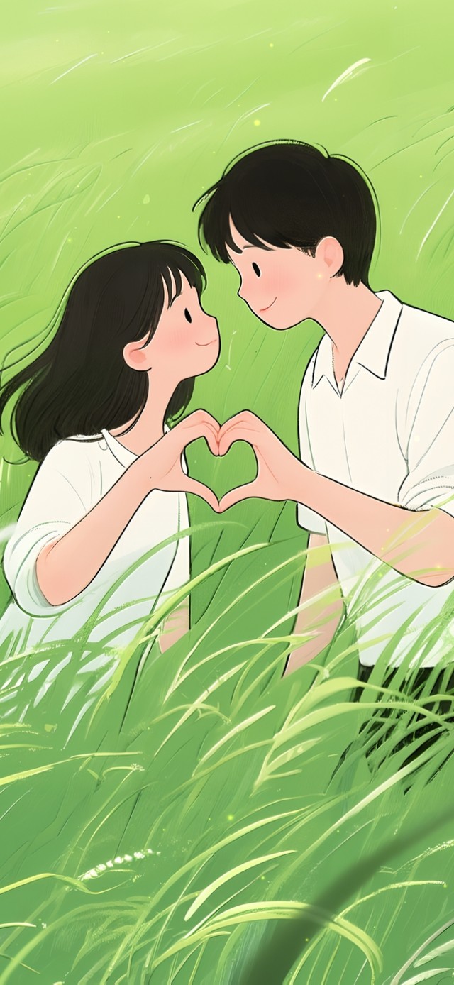 草原爱心情侣
