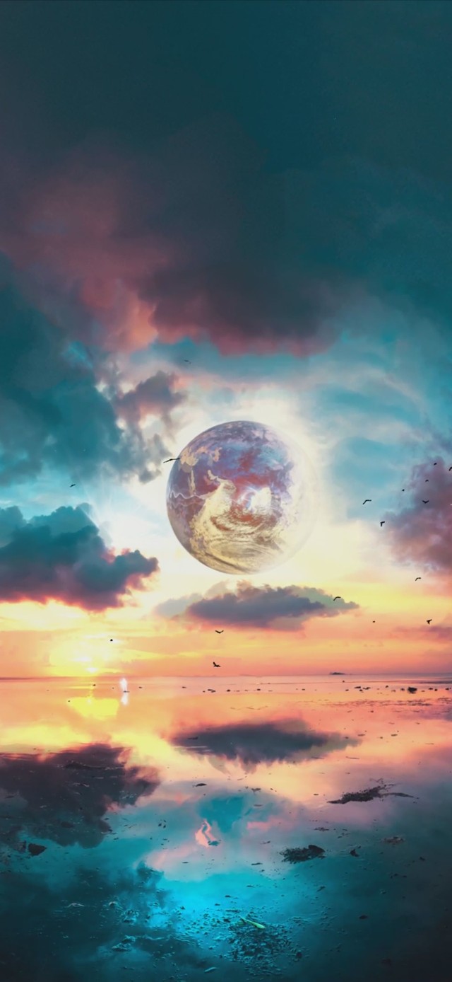 4k异星夕阳美景
