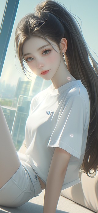 可爱马尾女孩