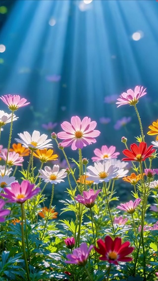 林间光束，漫野繁花