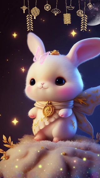 新年除夕快乐兔子